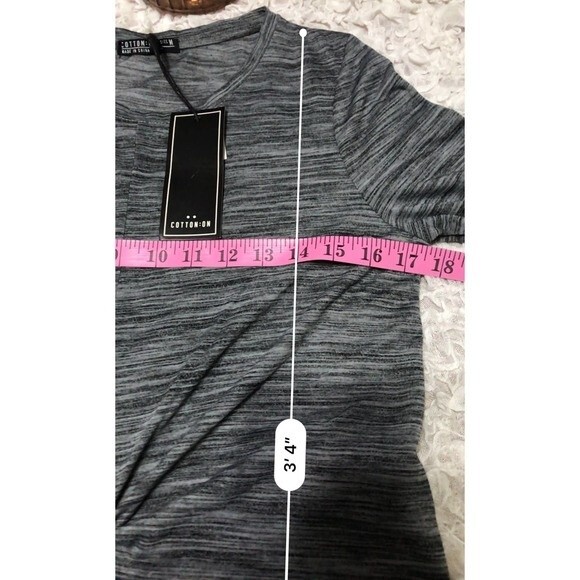 Cotton On gray duster dress Nellie Long sleeve tunic with front knot size M - Picture 4 of 8